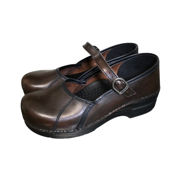 Dansko Marcelle Clog Shoes Womens EU 40 US Size 9.5 - 10 Maryjane Brown Leather - Picture 6 of 9